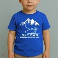 Ski Dad Funny Cute Winter Skiing Gift Toddler T-Shirt thumb 2