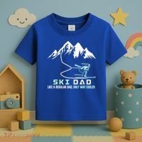 Ski Dad Funny Cute Winter Skiing Gift Toddler T-Shirt thumb 3