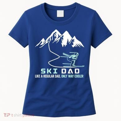 Ski Dad Funny Cute Winter Skiing Gift Women's T-Shirt