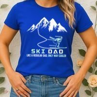 Ski Dad Funny Cute Winter Skiing Gift Women's T-Shirt thumb 2