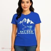 Ski Dad Funny Cute Winter Skiing Gift Women's T-Shirt thumb 4
