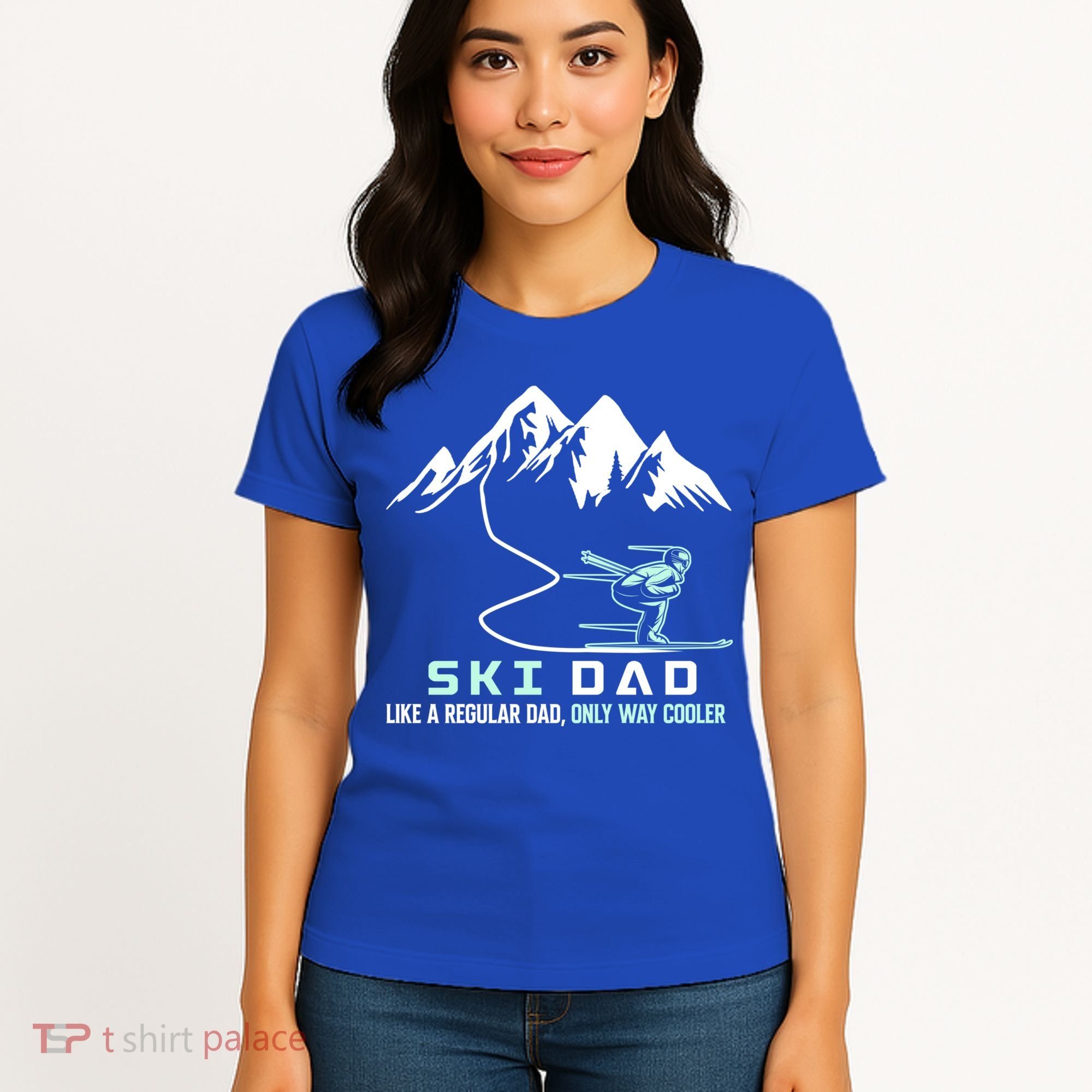 Ski Dad Funny Cute Winter Skiing Gift Women's T-Shirt