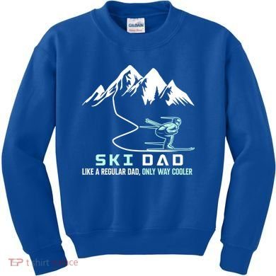 Ski Dad Funny Cute Winter Skiing Gift Kids Sweatshirt