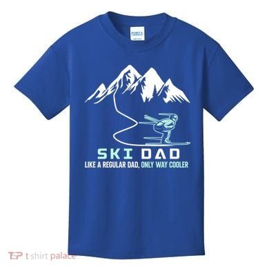 Ski Dad Funny Cute Winter Skiing Gift Kids T-Shirt
