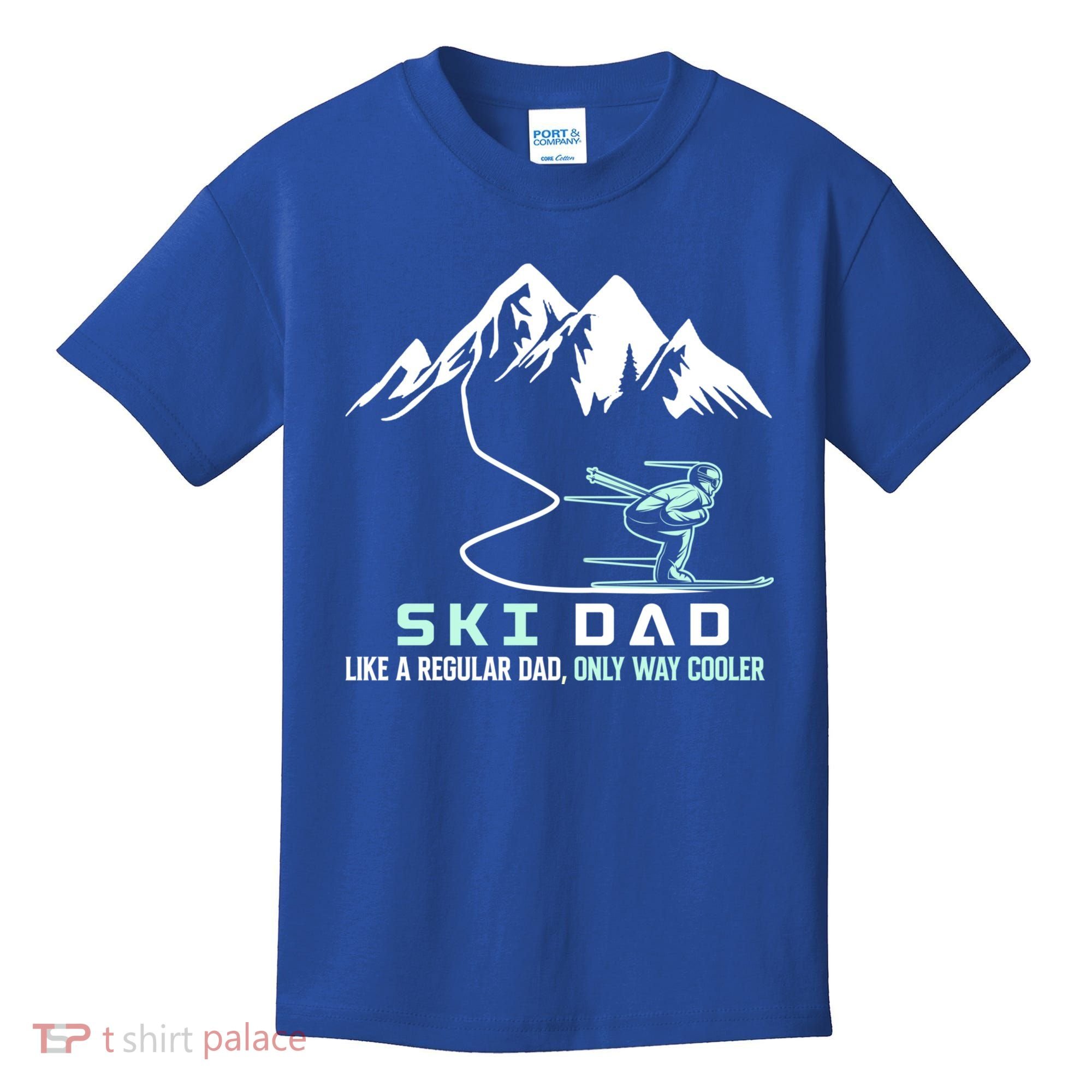 Ski Dad Funny Cute Winter Skiing Gift Kids T-Shirt