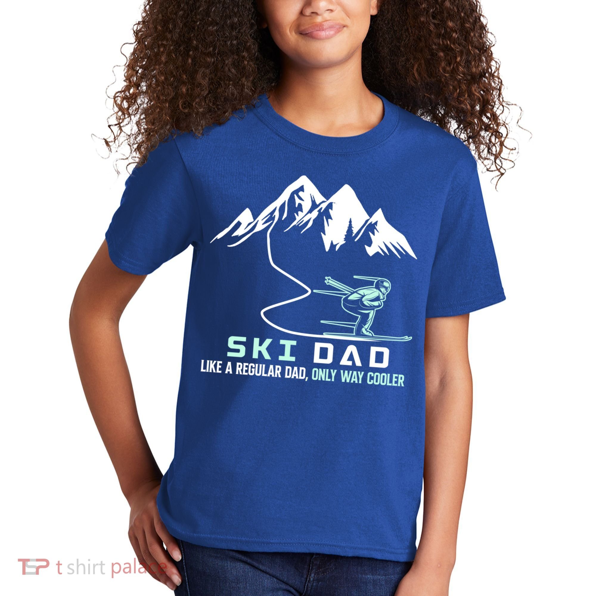 Ski Dad Funny Cute Winter Skiing Gift Kids T-Shirt