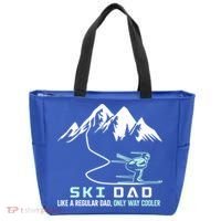 Ski Dad Funny Cute Winter Skiing Gift Tote Bag thumb 0