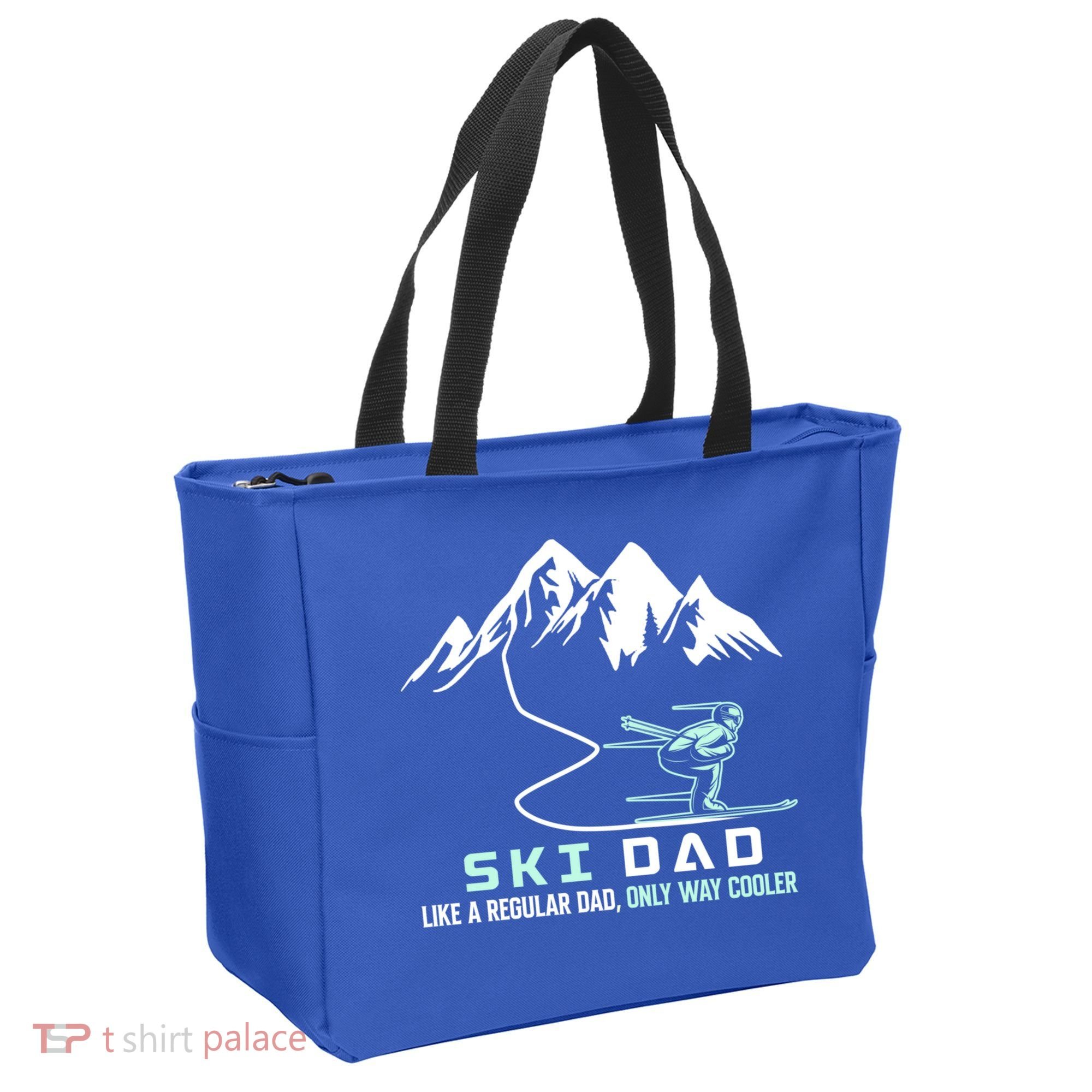 Ski Dad Funny Cute Winter Skiing Gift Tote Bag