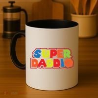 Super Daddio Funny Super Dad Daddy Father Coffee Mug thumb 4