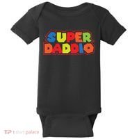 Super Daddio Funny Super Dad Daddy Father Baby Bodysuit thumb 0
