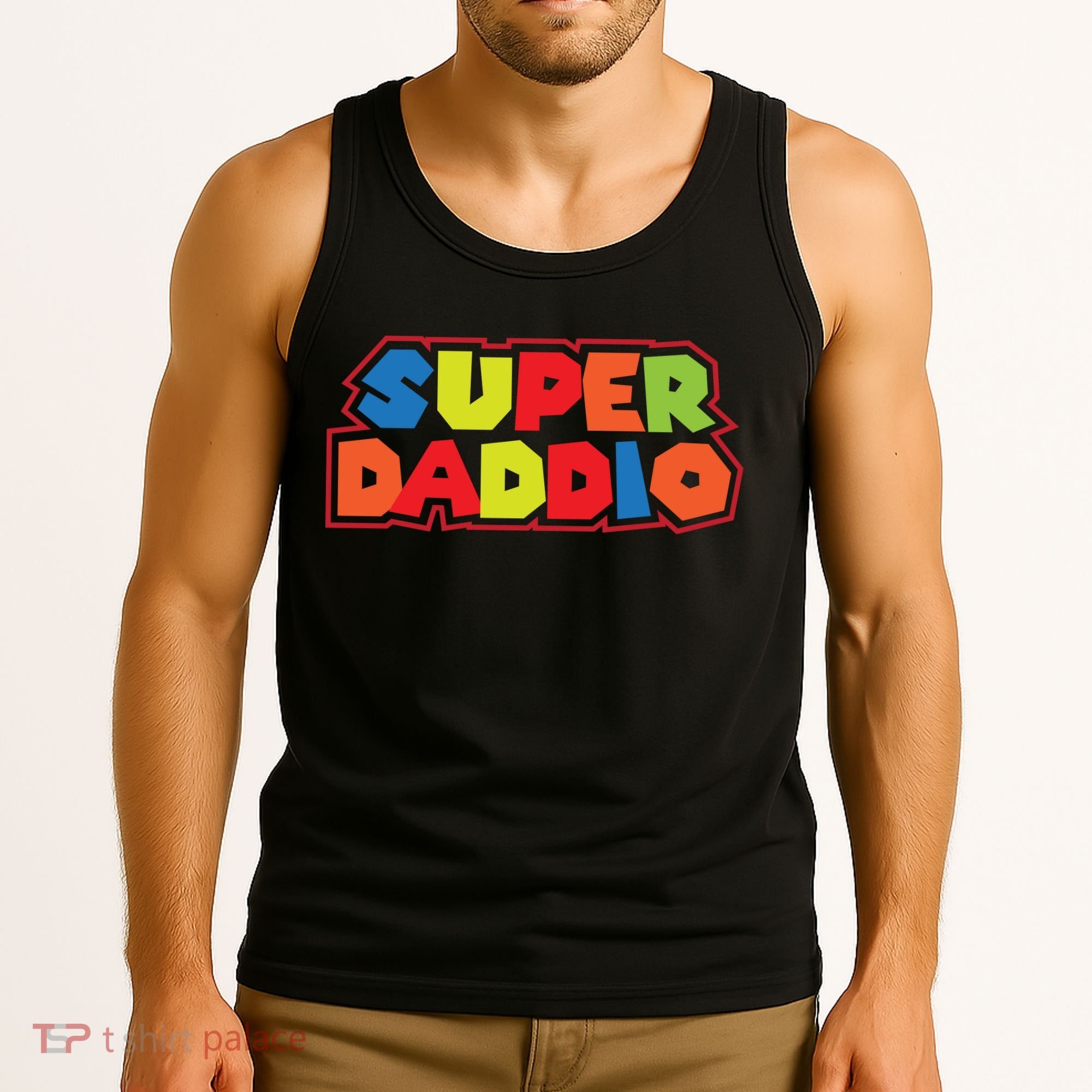 Super Daddio Funny Super Dad Daddy Father Tank Top