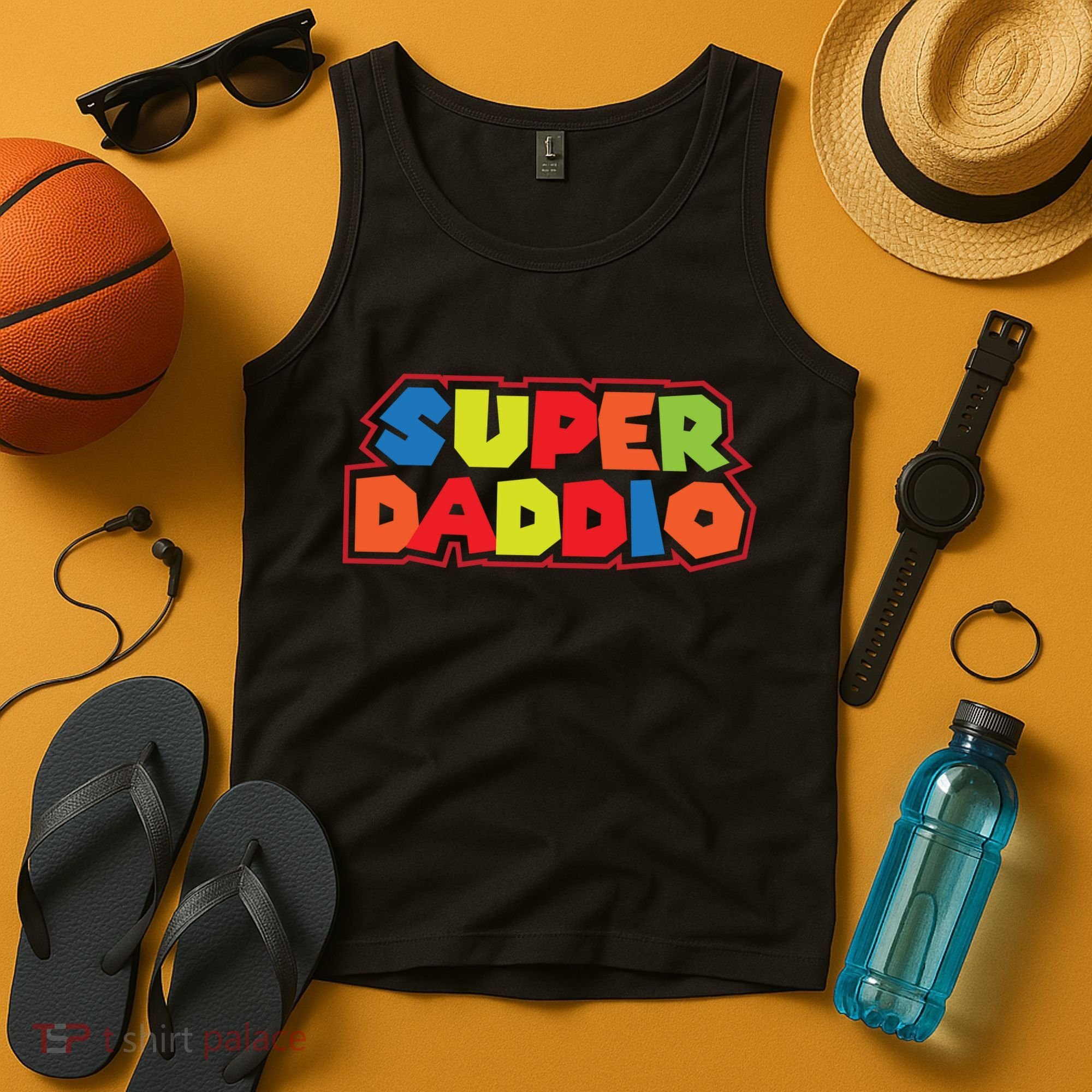 Super Daddio Funny Super Dad Daddy Father Tank Top