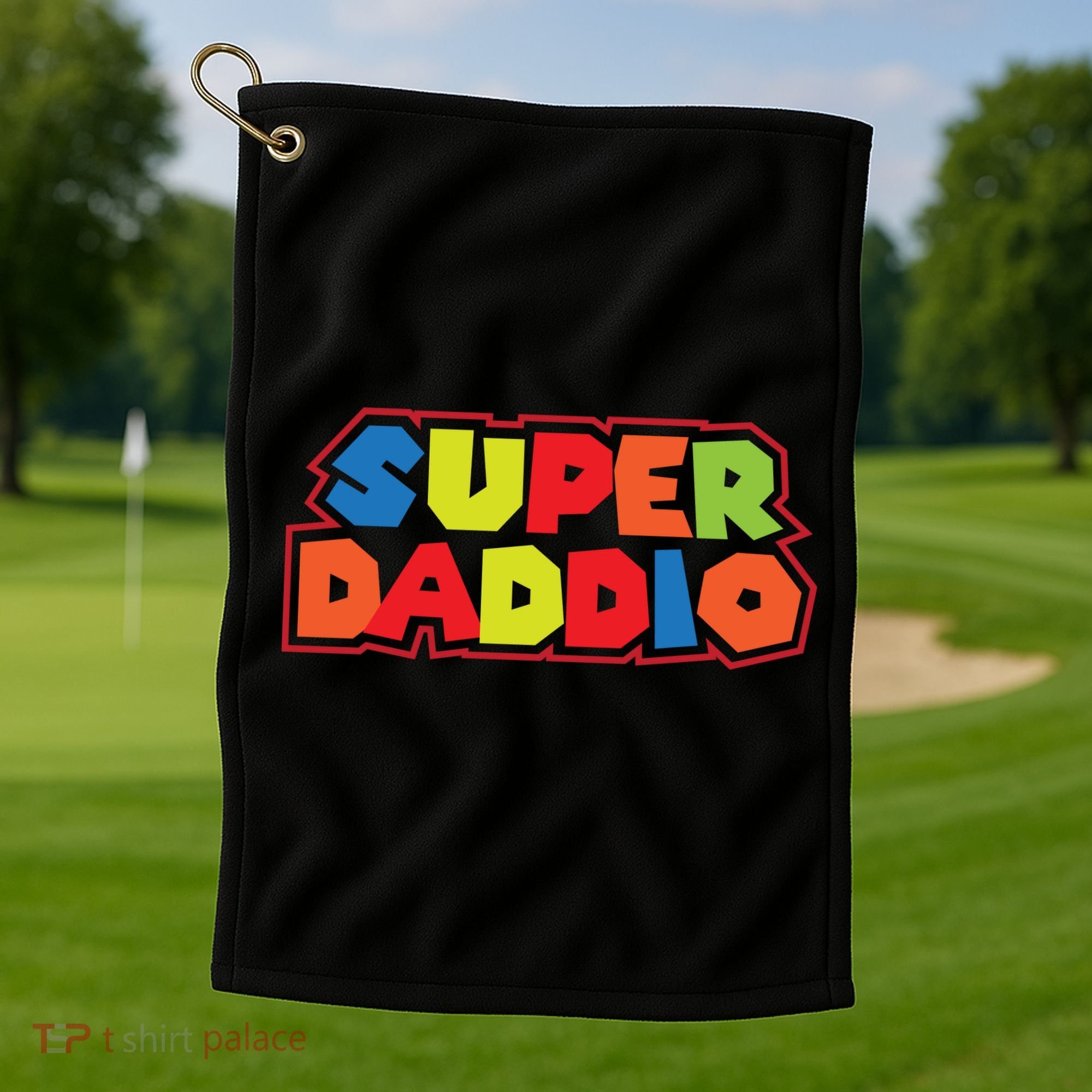 Super Daddio Funny Super Dad Daddy Father Golf Towel
