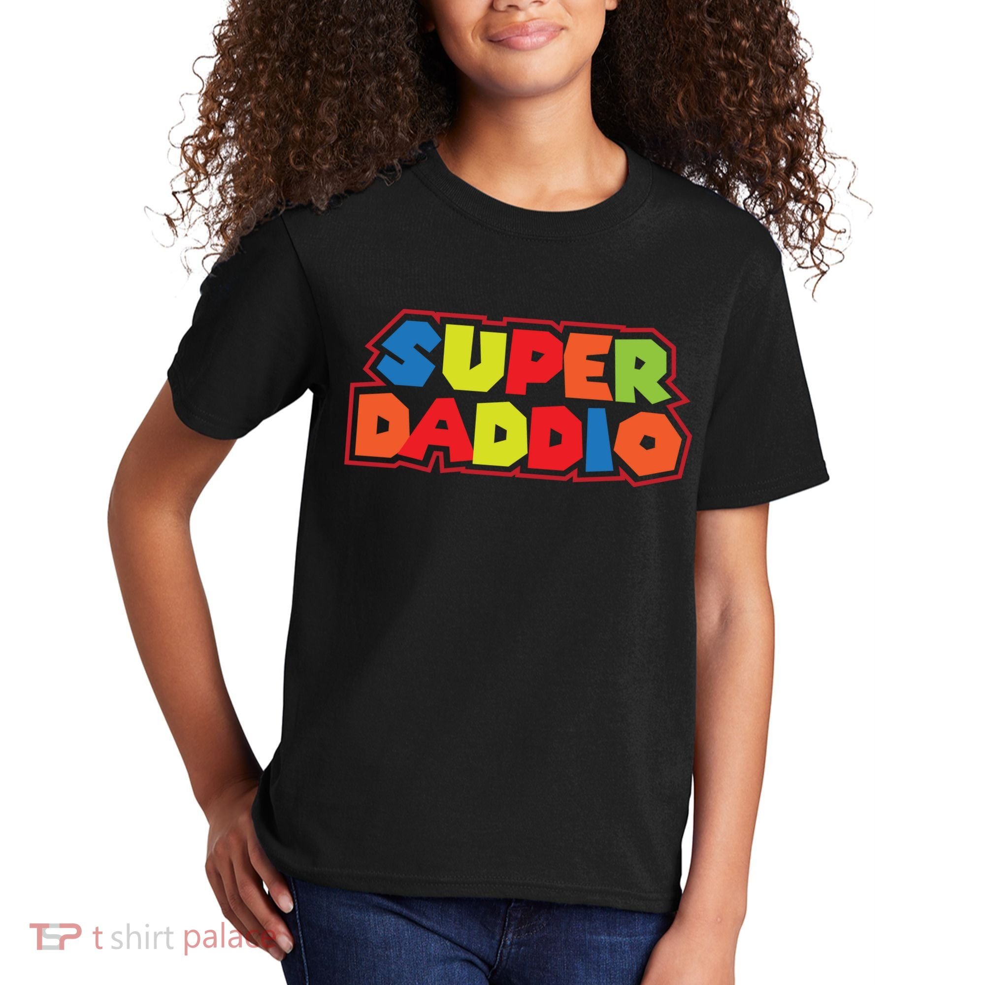 Super Daddio Funny Super Dad Daddy Father Kids T-Shirt