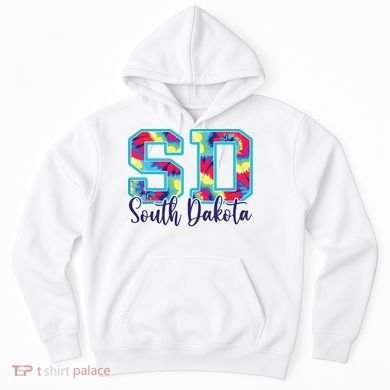 South Dakota Funny Tie Dye Vintage Retro Hoodie