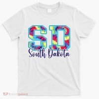 South Dakota Funny Tie Dye Vintage Retro T-Shirt thumb 0