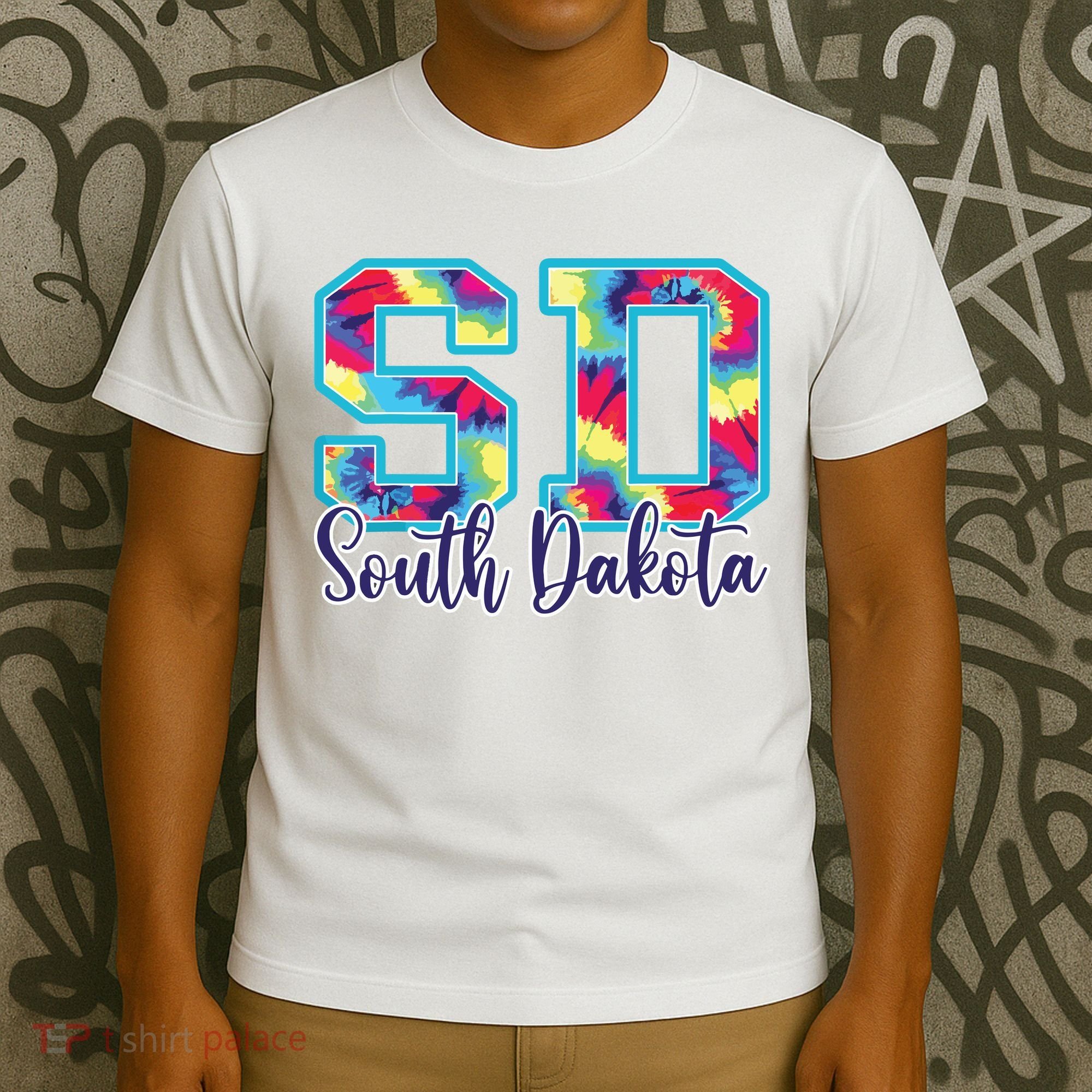 South Dakota Funny Tie Dye Vintage Retro T-Shirt