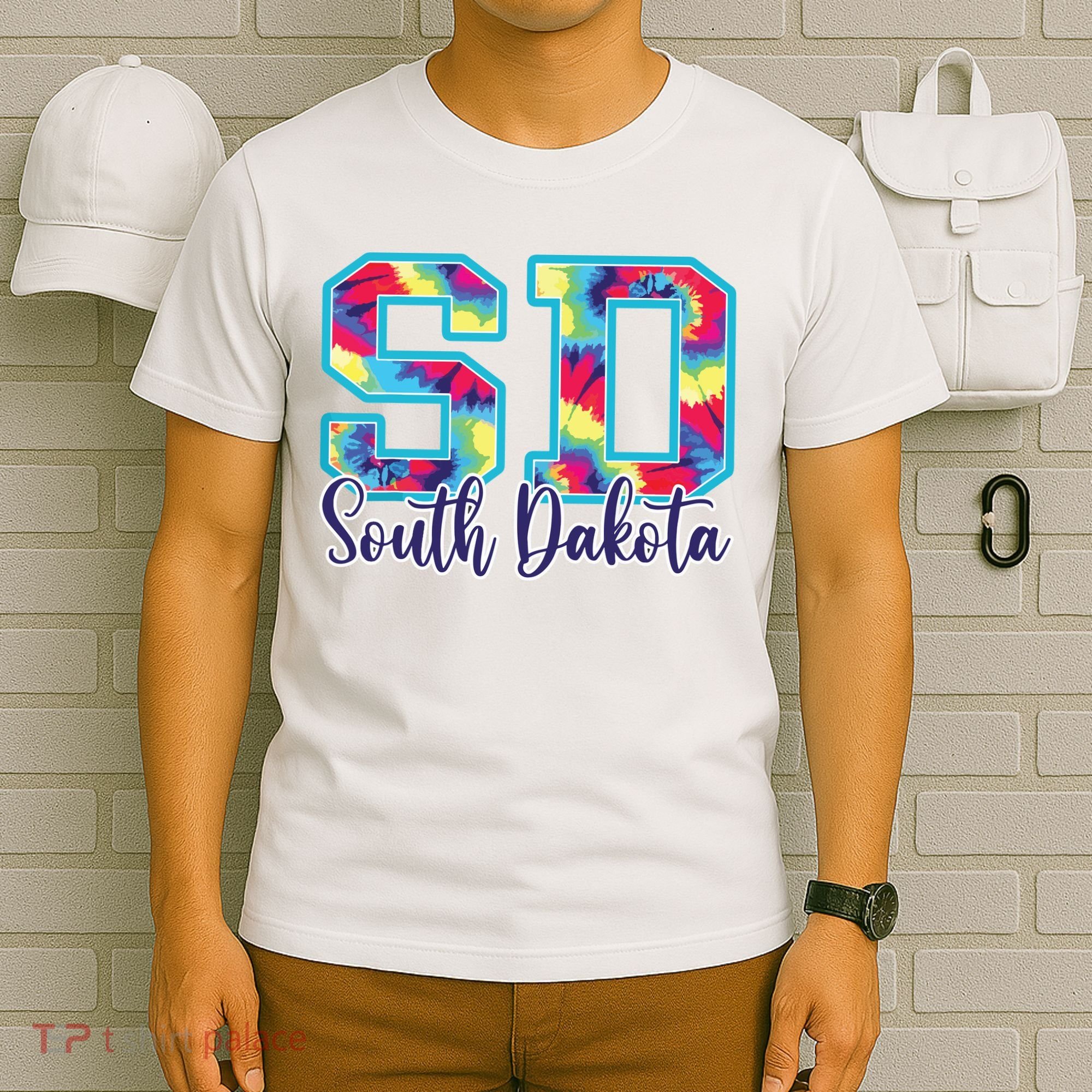 South Dakota Funny Tie Dye Vintage Retro T-Shirt
