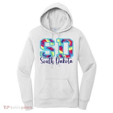 South Dakota Funny Tie Dye Vintage Retro Women's Hoodie