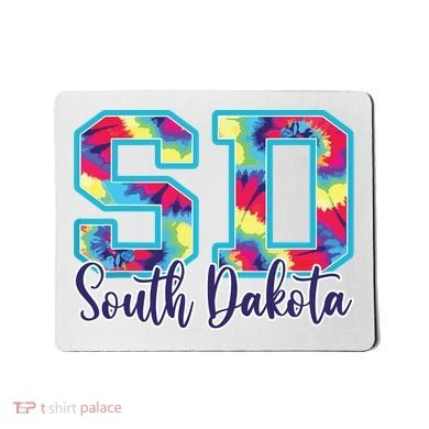 South Dakota Funny Tie Dye Vintage Retro Mousepad