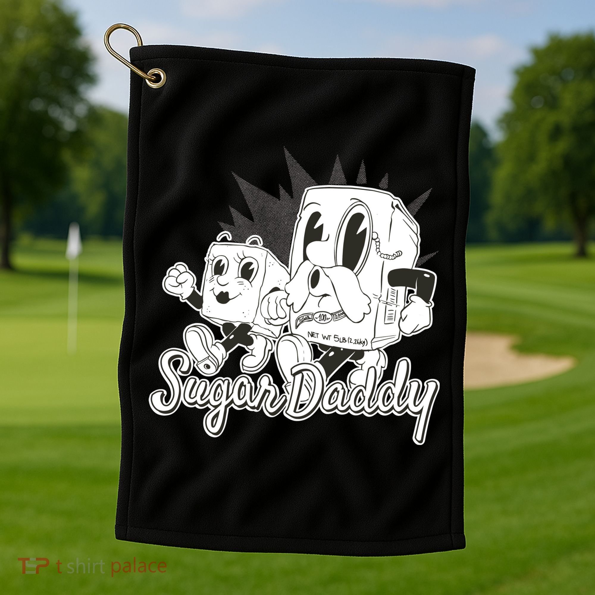 Sugar Daddy Funny Gift Golf Towel