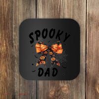 Spooky Dad Funny Pumpkin Halloween Season Matching Family Coaster thumb 0