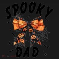 Spooky Dad Funny Pumpkin Halloween Season Matching Family Coaster thumb 2