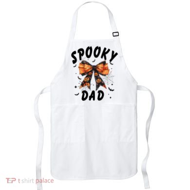 Spooky Dad Funny Pumpkin Halloween Season Matching Family Apron