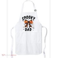 Spooky Dad Funny Pumpkin Halloween Season Matching Family Apron thumb 0