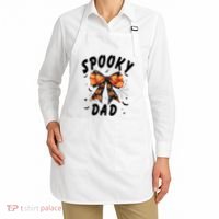 Spooky Dad Funny Pumpkin Halloween Season Matching Family Apron thumb 2