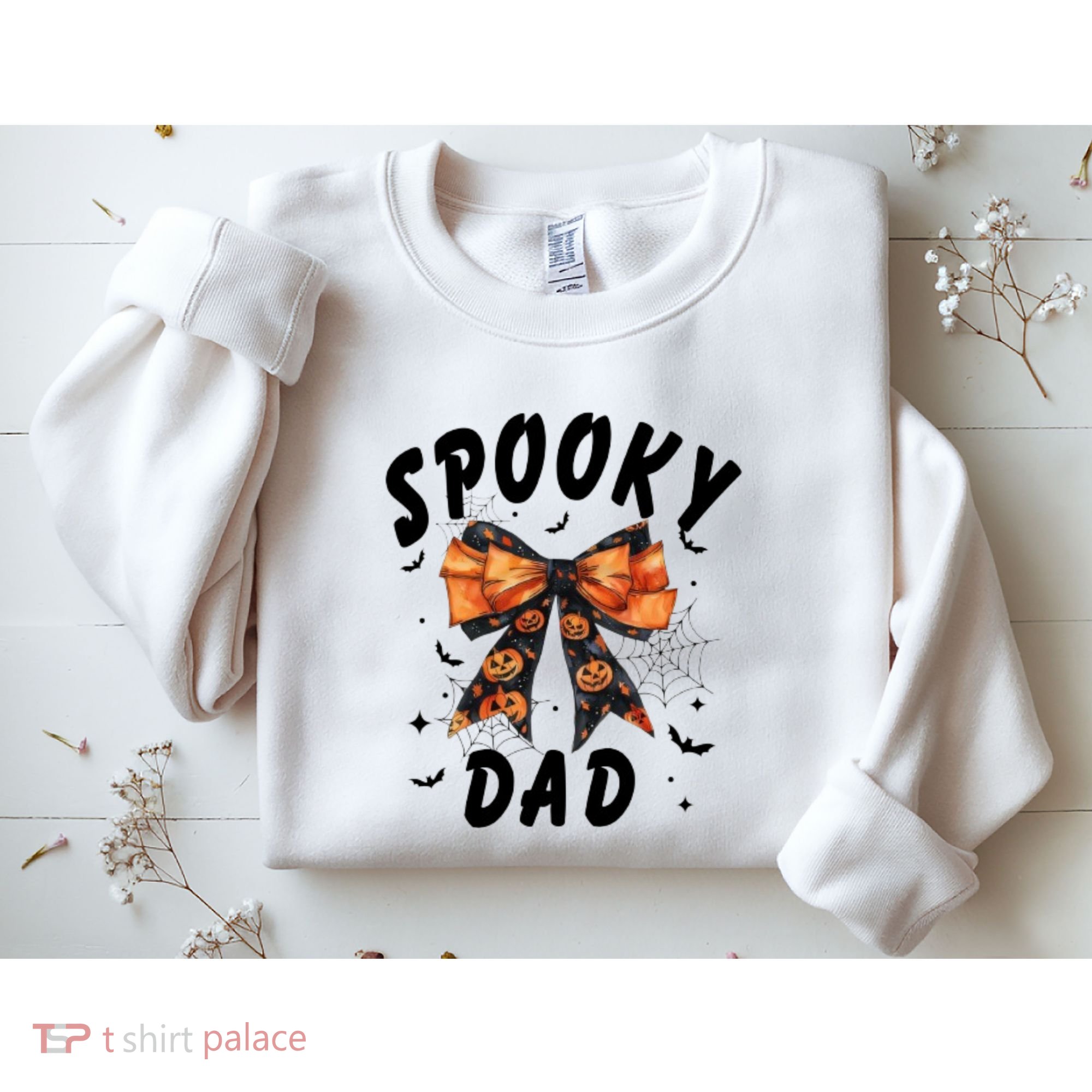 Spooky Dad Funny Pumpkin Halloween Season Matching Family Sweatshirt