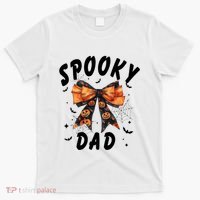 Spooky Dad Funny Pumpkin Halloween Season Matching Family T-Shirt thumb 0