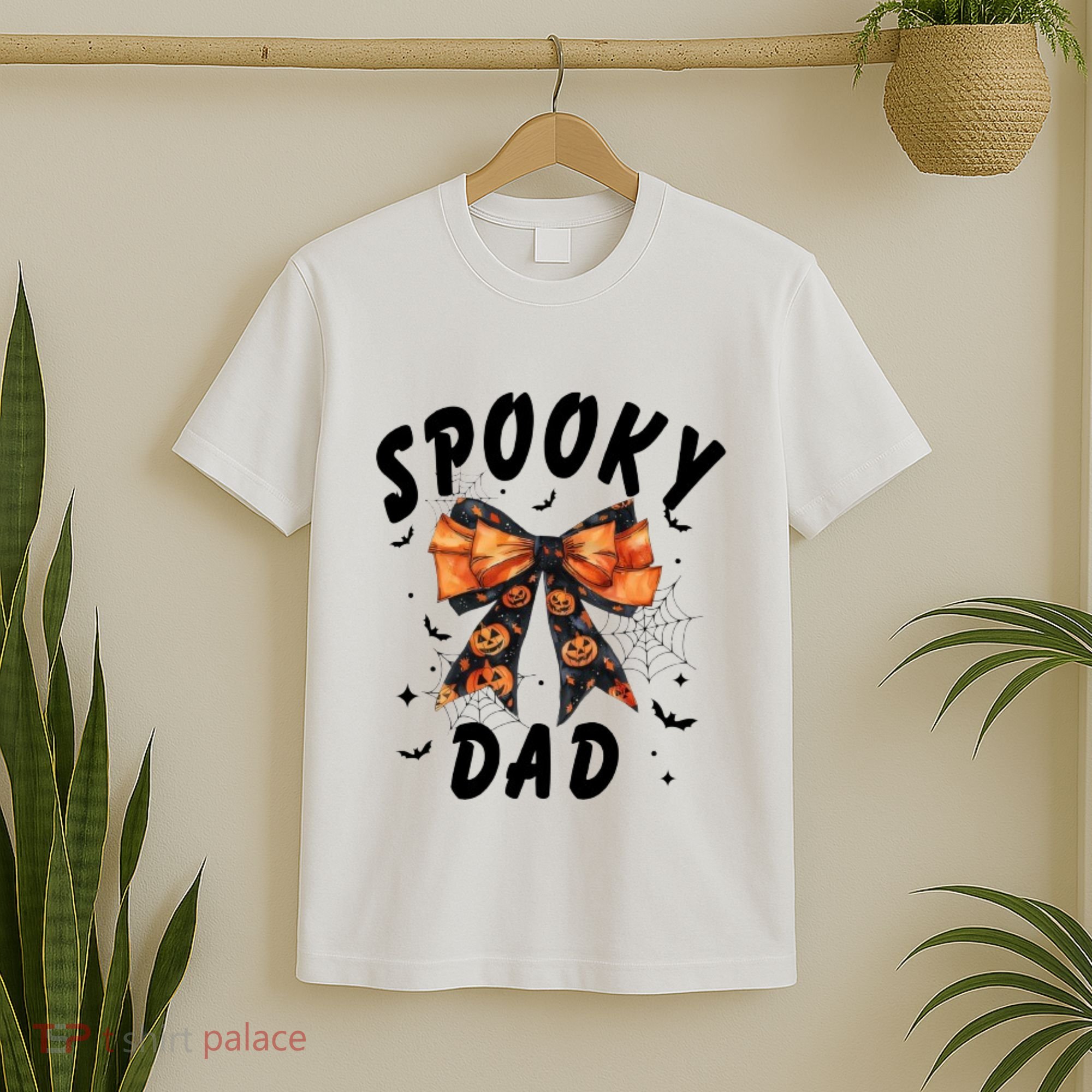 Spooky Dad Funny Pumpkin Halloween Season Matching Family T-Shirt
