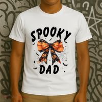 Spooky Dad Funny Pumpkin Halloween Season Matching Family T-Shirt thumb 3