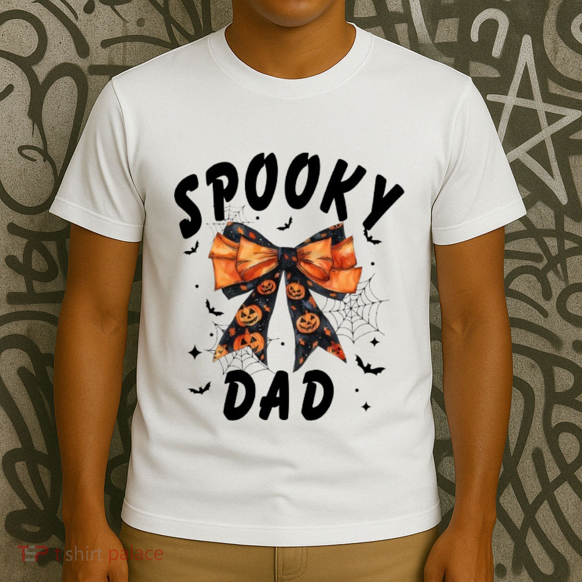 Spooky Dad Funny Pumpkin Halloween Season Matching Family T-Shirt