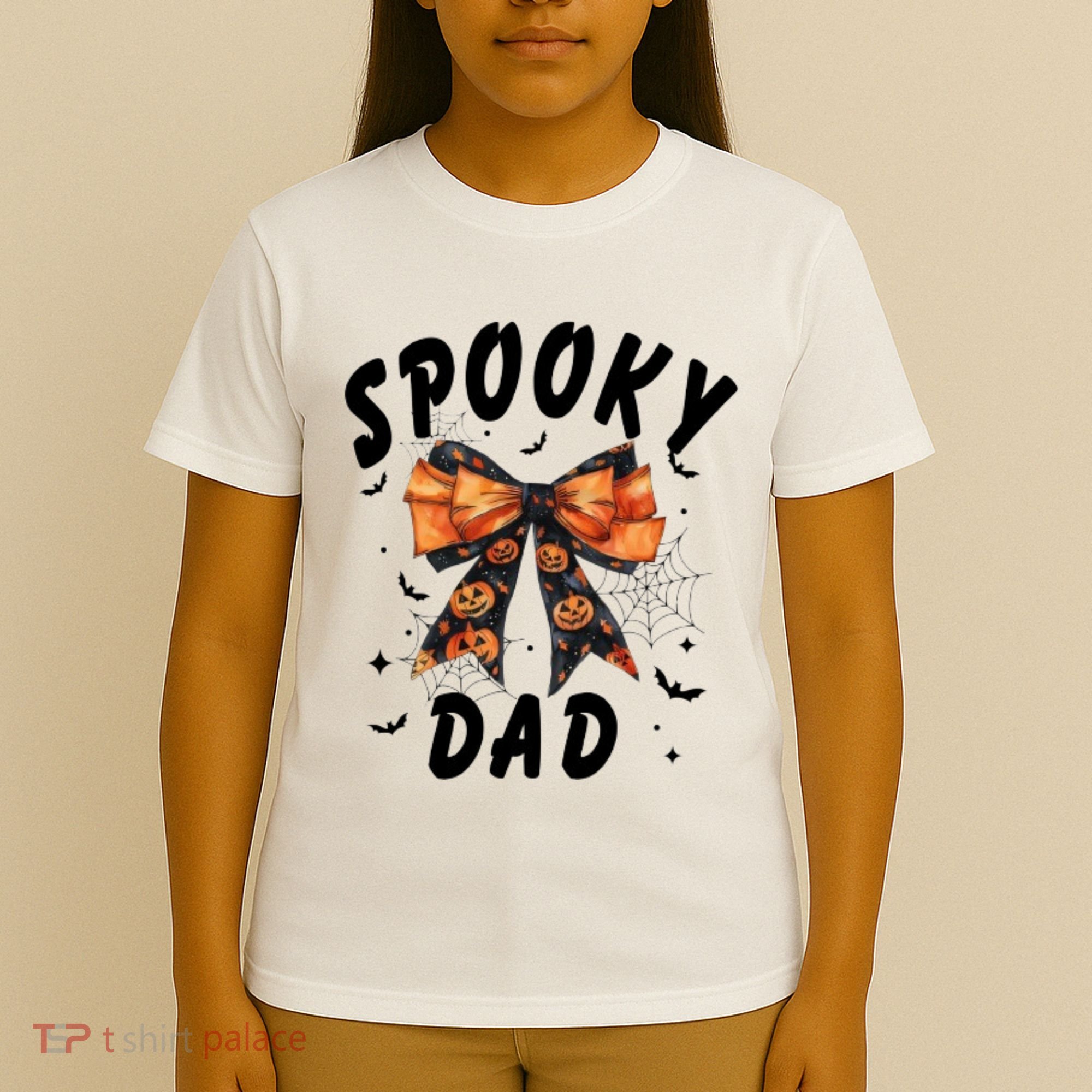 Spooky Dad Funny Pumpkin Halloween Season Matching Family T-Shirt