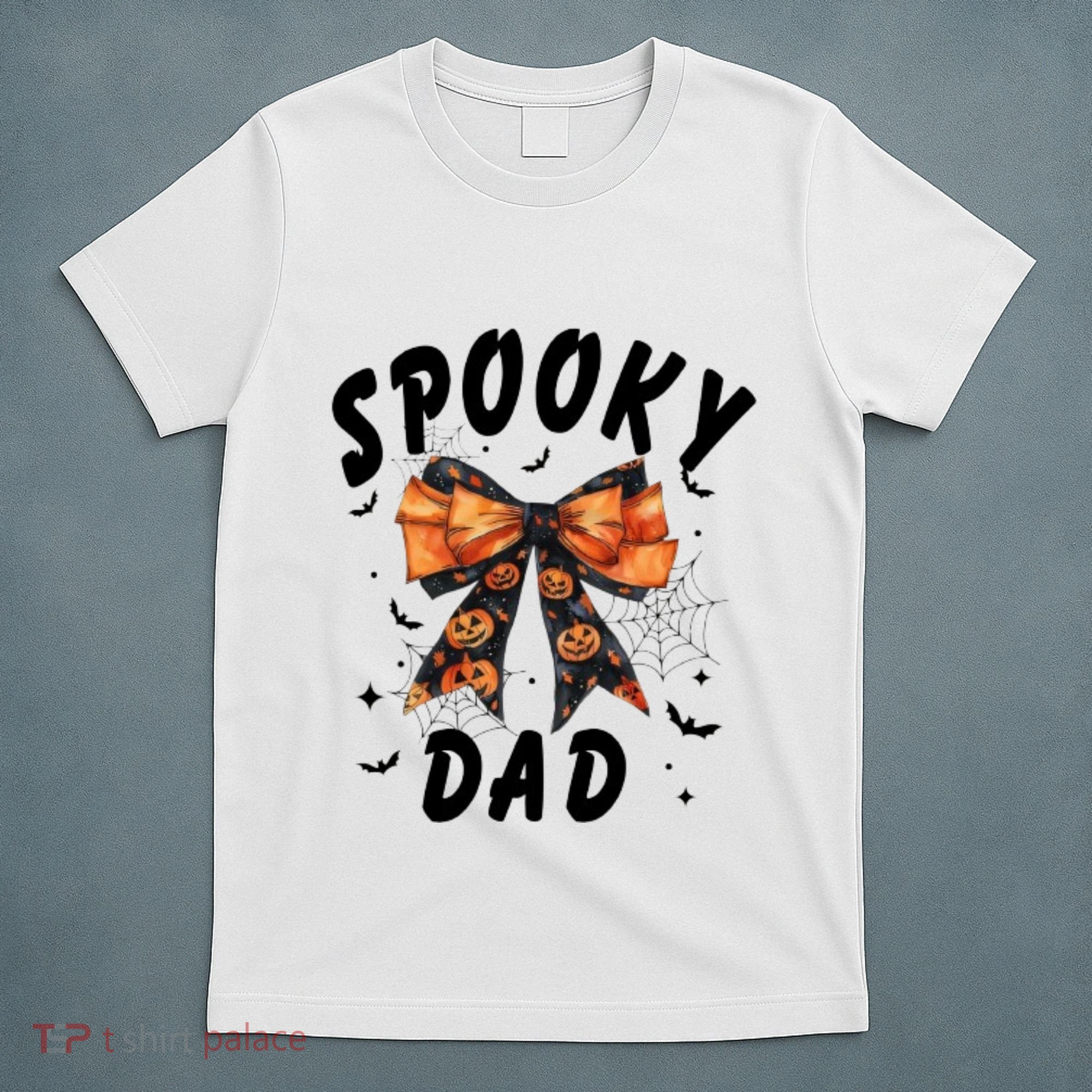 Spooky Dad Funny Pumpkin Halloween Season Matching Family T-Shirt