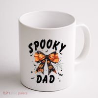 Spooky Dad Funny Pumpkin Halloween Season Matching Family Coffee Mug thumb 1