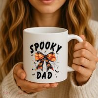Spooky Dad Funny Pumpkin Halloween Season Matching Family Coffee Mug thumb 3