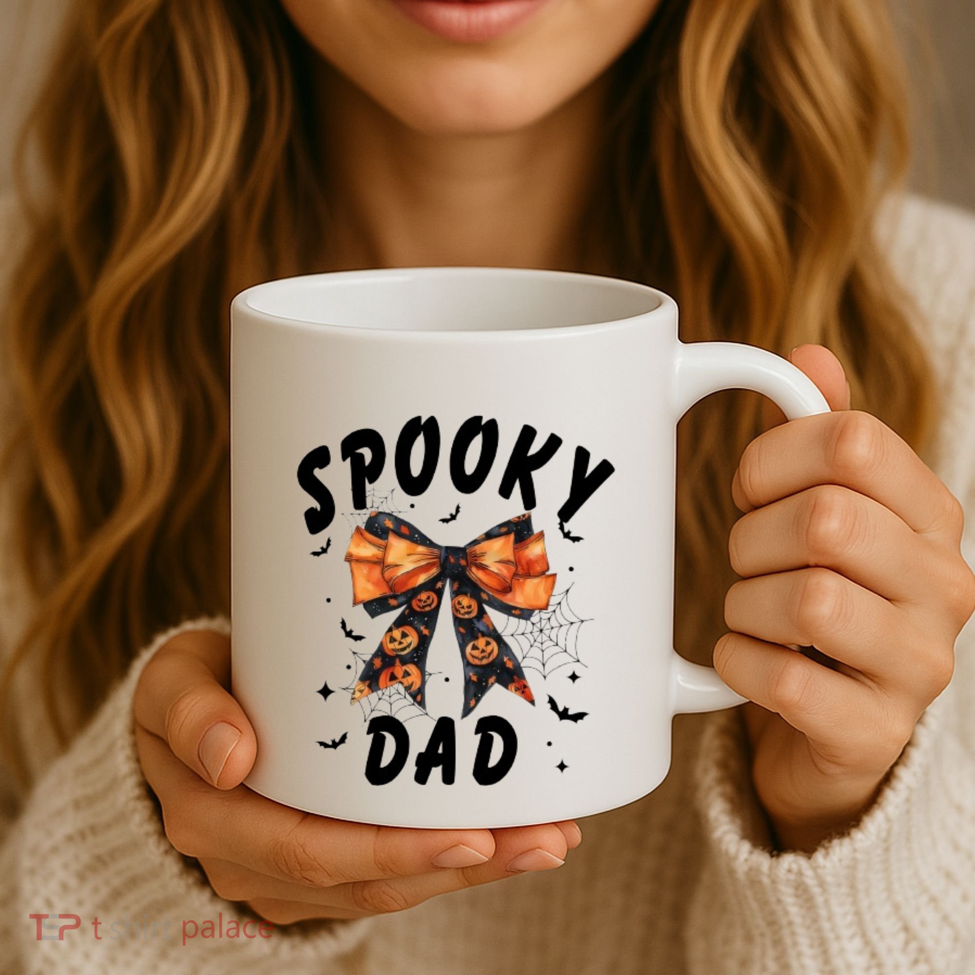 Spooky Dad Funny Pumpkin Halloween Season Matching Family Coffee Mug
