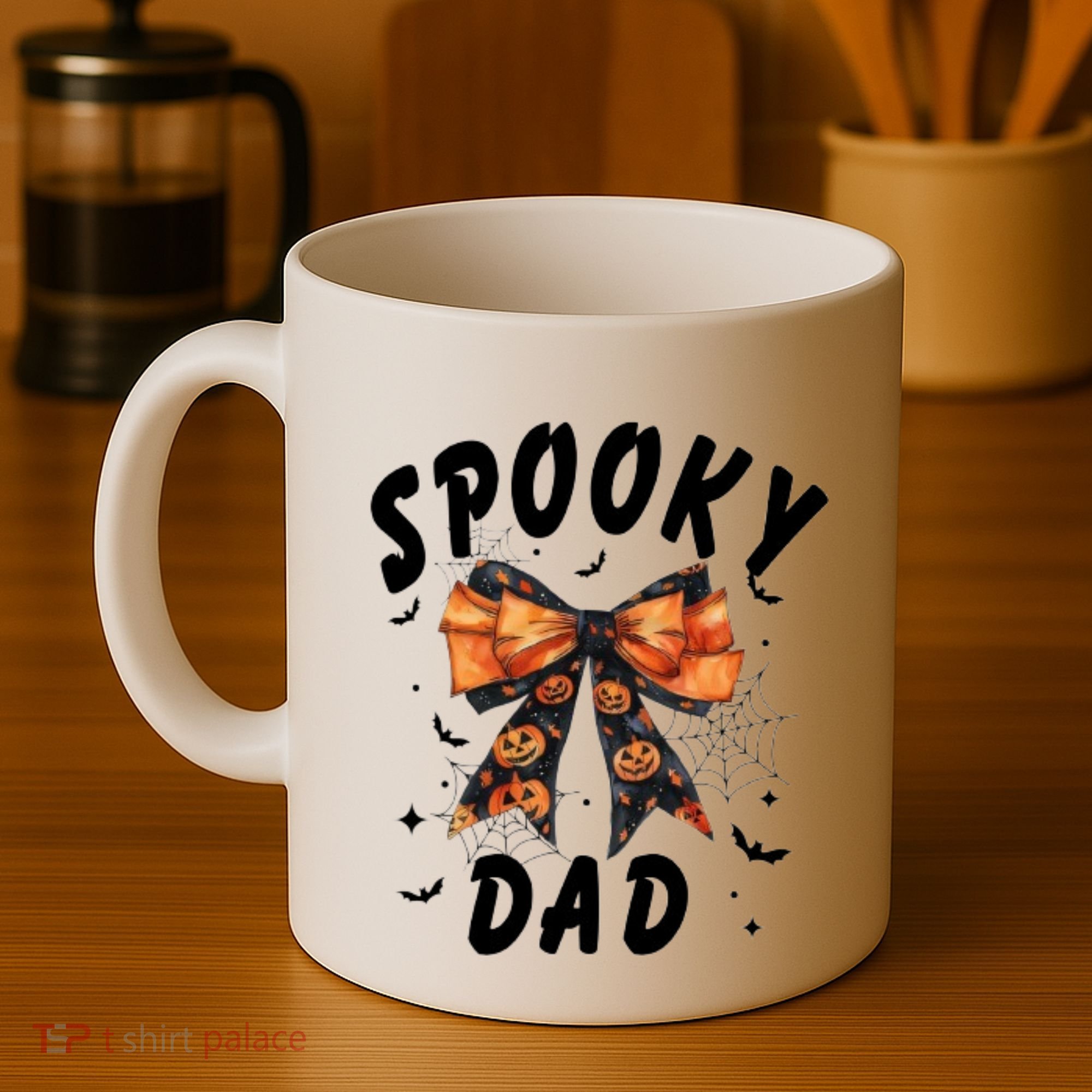 Spooky Dad Funny Pumpkin Halloween Season Matching Family Coffee Mug
