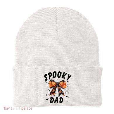 Spooky Dad Funny Pumpkin Halloween Season Matching Family Beanie