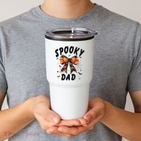 Spooky Dad Funny Pumpkin Halloween Season Matching Family Tumbler thumb 2