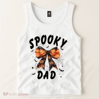 Spooky Dad Funny Pumpkin Halloween Season Matching Family Tank Top thumb 2