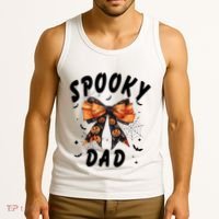 Spooky Dad Funny Pumpkin Halloween Season Matching Family Tank Top thumb 3