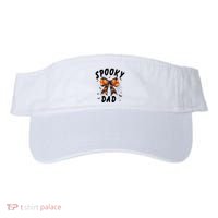 Spooky Dad Funny Pumpkin Halloween Season Matching Family Visor thumb 0