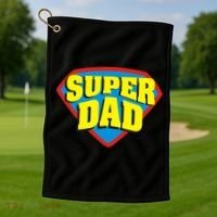Super Dad Father's Day Gift Golf Towel thumb 1