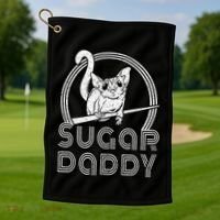 Sugar Daddy Funny Sugar Glider Gift For Sugar Glider Dads Gift Golf Towel thumb 1