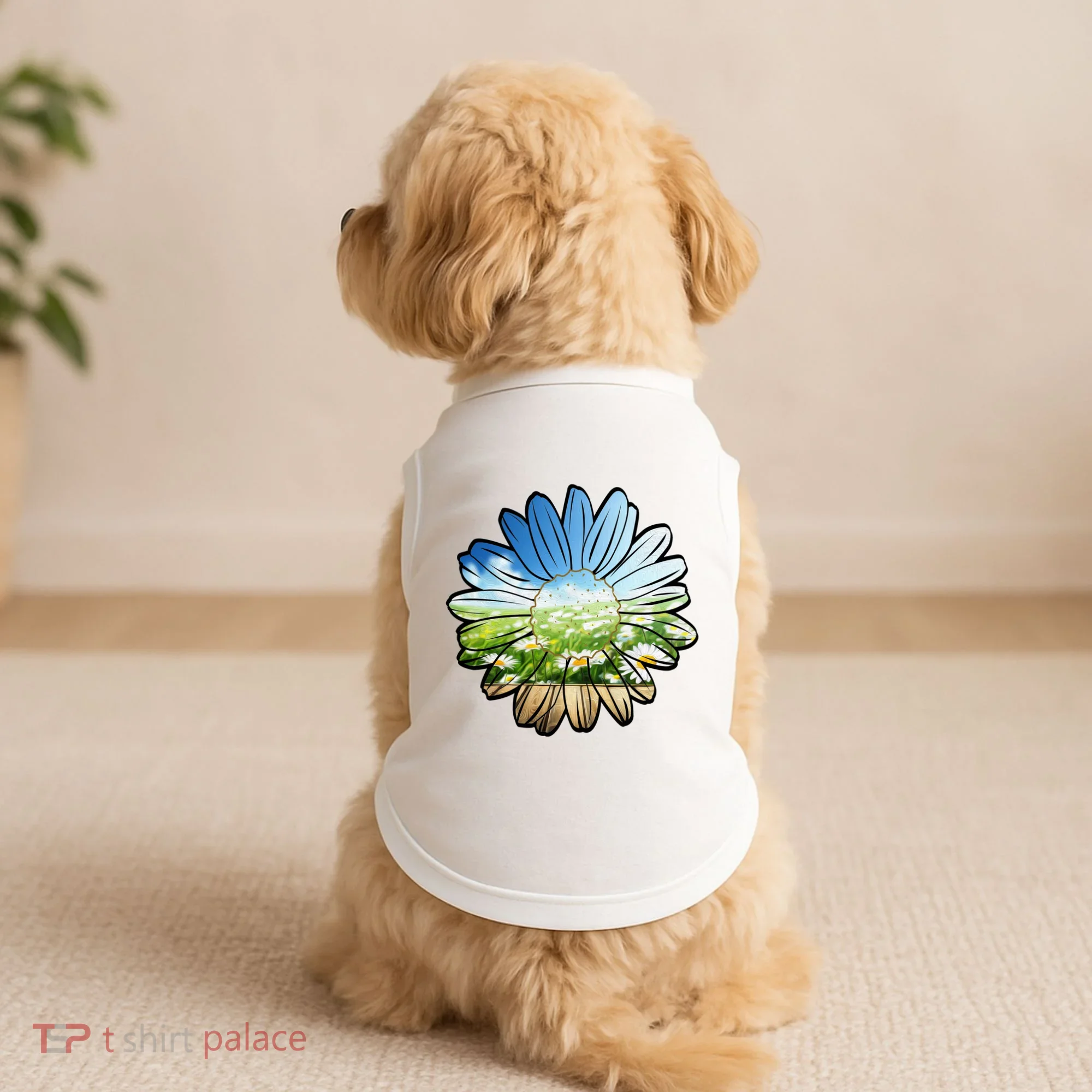 Summer Daisy Field Doggie Tank