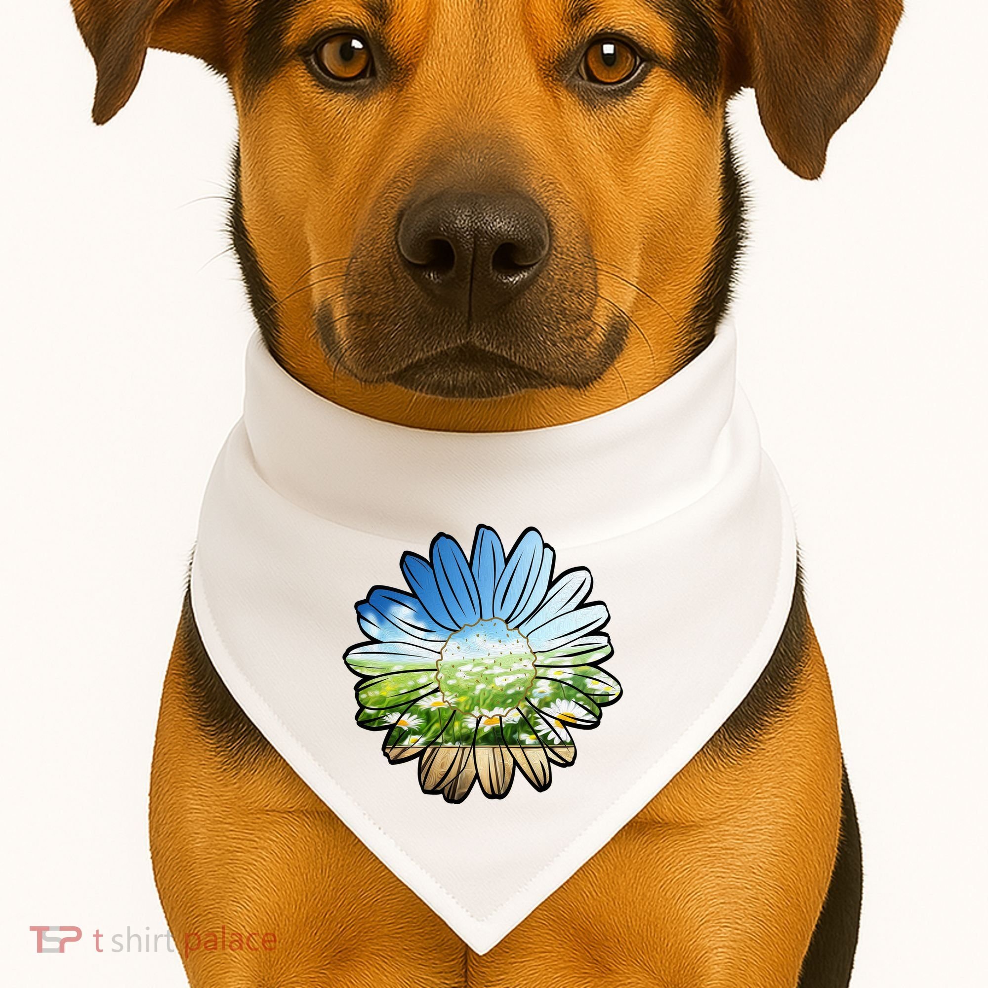 Summer Daisy Field USA-Made Doggie Bandana